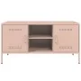 Mueble de TV de acero rosa 100,5x39x50,5 cm de , Muebles TV - Ref: Foro24-842989, Precio: 96,85 €, Descuento: %