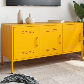 Mueble de TV de acero amarillo mostaza 100,5x39x50,5 cm de , Muebles TV - Ref: Foro24-842949, Precio: 118,28 €, Descuento: %
