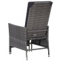 Sillón reclinable de jardín con cojines ratán sintético gris de vidaXL, Sillas de jardín - Ref: Foro24-310230, Precio: 144,30...