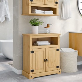 Armario de baño Corona madera maciza de pino 70x33x80 cm de , Muebles de baño - Ref: Foro24-4013405, Precio: 111,59 €, Descue...