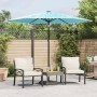 Sombrilla de jardín con poste de acero azul 268x268x226 cm de , Sombrillas - Ref: Foro24-4005102, Precio: 83,09 €, Descuento: %