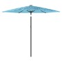 Sombrilla de jardín con poste de acero azul 268x268x226 cm de , Sombrillas - Ref: Foro24-4005102, Precio: 83,09 €, Descuento: %
