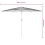 Sombrilla de jardín con poste de acero azul 268x268x226 cm de , Sombrillas - Ref: Foro24-4005102, Precio: 83,09 €, Descuento: %