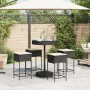 Mesa y taburetes altos jardín 5 pzas y cojines ratán PE negro de , Conjuntos de jardín - Ref: Foro24-3261444, Precio: 278,15 ...