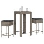 Juego de bar de jardín de 3 piezas con cojines ratán PE gris de , Conjuntos de jardín - Ref: Foro24-3261450, Precio: 201,42 €...