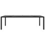 Mesa jardín vidrio templado ratán sintético negro 250x100x75 cm de vidaXL, Mesas de jardín - Ref: Foro24-310592, Precio: 250,...