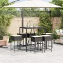 Juego de bar de jardín de 7 piezas con cojines ratán PE negro de , Conjuntos de jardín - Ref: Foro24-3261467, Precio: 403,24 ...
