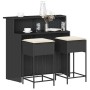 Juego de bar de jardín de 3 piezas con cojines ratán PE negro de , Conjuntos de jardín - Ref: Foro24-3261486, Precio: 308,55 ...