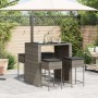 Juego de bar de jardín de 5 piezas con cojines ratán PE gris de , Conjuntos de jardín - Ref: Foro24-3261508, Precio: 396,31 €...