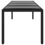 Mesa jardín vidrio templado ratán sintético negro 250x100x75 cm de vidaXL, Mesas de jardín - Ref: Foro24-310592, Precio: 247,...