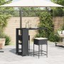 Juego de bar de jardín de 3 piezas con cojines ratán PE negro de , Conjuntos de jardín - Ref: Foro24-3261492, Precio: 221,05 ...