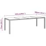 Mesa jardín vidrio templado ratán sintético negro 250x100x75 cm de vidaXL, Mesas de jardín - Ref: Foro24-310592, Precio: 247,...