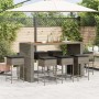 Juego de bar de jardín 9 piezas con cojines ratán PE gris de , Conjuntos de jardín - Ref: Foro24-3261520, Precio: 696,46 €, D...