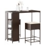 Juego de bar de jardín de 3 piezas con cojines ratán PE marrón de , Conjuntos de jardín - Ref: Foro24-3261490, Precio: 230,72...