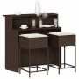 Juego de bar de jardín de 3 piezas con cojines ratán PE marrón de , Conjuntos de jardín - Ref: Foro24-3261484, Precio: 310,17...