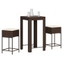 Juego de bar de jardín de 3 piezas con cojines ratán PE marrón de , Conjuntos de jardín - Ref: Foro24-3261446, Precio: 201,13...