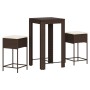 Juego de bar de jardín de 3 piezas con cojines ratán PE marrón de , Conjuntos de jardín - Ref: Foro24-3261446, Precio: 201,13...