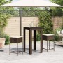 Juego de bar de jardín de 3 piezas con cojines ratán PE marrón de , Conjuntos de jardín - Ref: Foro24-3261446, Precio: 201,13...