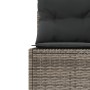Sofá de jardín semicircular con mesa y cojines ratán PE gris de , Sofás de exterior - Ref: Foro24-3318527, Precio: 487,81 €, ...