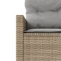 Sofá de jardín redondo con cojines ratán sintético beige de , Sofás de exterior - Ref: Foro24-3318533, Precio: 523,99 €, Desc...
