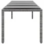 Mesa jardín vidrio templado ratán sintético gris 250x100x75 cm de vidaXL, Mesas de jardín - Ref: Foro24-310593, Precio: 207,3...