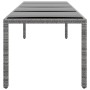 Mesa jardín vidrio templado ratán sintético gris 250x100x75 cm de vidaXL, Mesas de jardín - Ref: Foro24-310593, Precio: 210,2...
