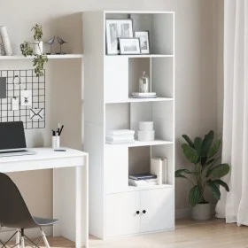 Estantería de madera de ingeniería blanca 70x36x189 cm de , Librerías y estanterías - Ref: Foro24-3295317, Precio: 114,45 €, ...