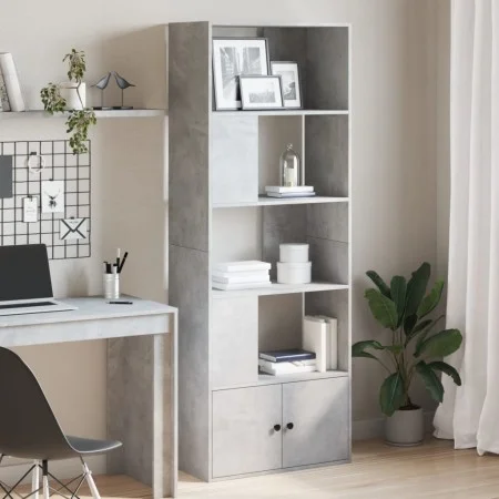 Estantería de madera de ingeniería gris hormigón 70x36x189 cm de , Librerías y estanterías - Ref: Foro24-3295320, Precio: 110...