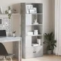 Estantería de madera de ingeniería gris hormigón 70x36x189 cm de , Librerías y estanterías - Ref: Foro24-3295320, Precio: 110...