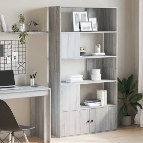 Engineered wood bookshelf in Sonoma gray, 100x36x189 cm by , Bookcases and shelves - Ref: Foro24-3295329, Price: 129,91 €, Di...