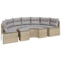 Sofá de jardín semicircular 2 piezas ratán sintético beige de , Sofás de exterior - Ref: Foro24-3262072, Precio: 594,81 €, De...