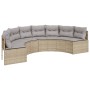 Sofá de jardín semicircular 2 piezas ratán sintético beige de , Sofás de exterior - Ref: Foro24-3262072, Precio: 594,81 €, De...