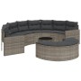 Set de sofá de jardín semicircular 3 pzas ratán sintético gris de , Sofás de exterior - Ref: Foro24-3262066, Precio: 575,72 €...
