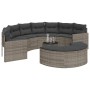 Set de sofá de jardín semicircular 3 pzas ratán sintético gris de , Sofás de exterior - Ref: Foro24-3262066, Precio: 575,72 €...