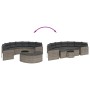 Set de sofá de jardín semicircular 3 pzas ratán sintético gris de , Sofás de exterior - Ref: Foro24-3262066, Precio: 575,72 €...