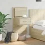 Wall-mounted bedside table with LED lights Sonoma oak by , Nightstands - Ref: Foro24-848161, Price: 62,61 €, Discount: %