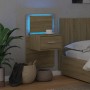 Mesita de noche de pared con luces LED roble Sonoma de , Mesitas de noche - Ref: Foro24-848161, Precio: 64,86 €, Descuento: %