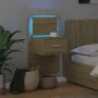 Wall-mounted bedside table with LED lights Sonoma oak by , Nightstands - Ref: Foro24-848161, Price: 62,61 €, Discount: %
