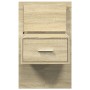 Mesita de noche de pared con luces LED roble Sonoma de , Mesitas de noche - Ref: Foro24-848161, Precio: 64,86 €, Descuento: %