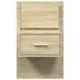 Wall-mounted bedside table with LED lights Sonoma oak by , Nightstands - Ref: Foro24-848161, Price: 62,61 €, Discount: %