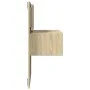 Wall-mounted bedside table with LED lights Sonoma oak by , Nightstands - Ref: Foro24-848161, Price: 62,61 €, Discount: %