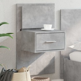 Mesita de noche de pared con luces LED gris hormigón de , Mesitas de noche - Ref: Foro24-848163, Precio: 58,46 €, Descuento: %