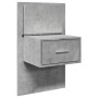 Mesita de noche de pared con luces LED gris hormigón de , Mesitas de noche - Ref: Foro24-848163, Precio: 58,46 €, Descuento: %