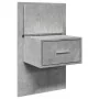 Wall-mounted bedside table with LED lights in concrete gray by , Nightstands - Ref: Foro24-848163, Price: 57,57 €, Discount: %