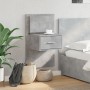 Mesita de noche de pared con luces LED gris hormigón de , Mesitas de noche - Ref: Foro24-848163, Precio: 58,46 €, Descuento: %