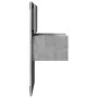 Wall-mounted bedside table with LED lights in concrete gray by , Nightstands - Ref: Foro24-848163, Price: 57,57 €, Discount: %