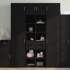 Aparador alto madera de ingeniería negro 70x42,5x185 cm de , Aparadores - Ref: Foro24-3281463, Precio: 151,26 €, Descuento: %