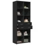 Aparador alto madera de ingeniería negro 70x42,5x185 cm de , Aparadores - Ref: Foro24-3281463, Precio: 148,89 €, Descuento: %