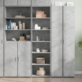 Tall gray engineered wood sideboard 50x41x185 cm by , Sideboards - Ref: Foro24-3281683, Price: 102,37 €, Discount: %