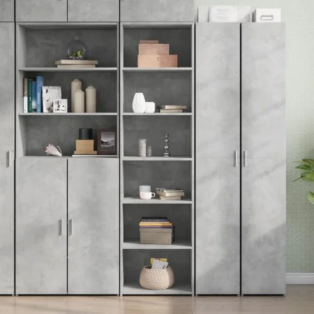 Aparador alto madera de ingeniería gris 50x41x185 cm de , Aparadores - Ref: Foro24-3281683, Precio: 102,37 €, Descuento: %